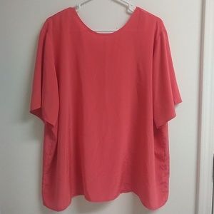 Coral tunic blouse